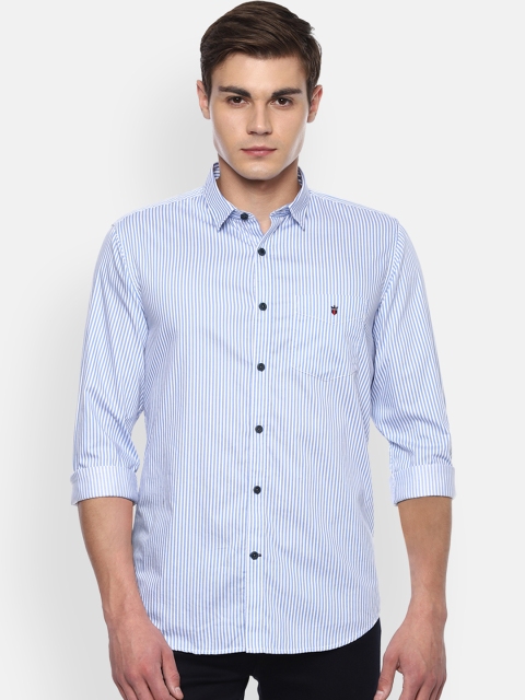 

Louis Philippe Sport Men Blue & White Slim Fit Striped Casual Shirt
