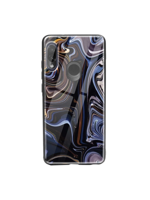 

Bewakoof Black & Blue Oil Paint Marable Xiaomi Redmi Note 7 Pro Glass Mobile Cover