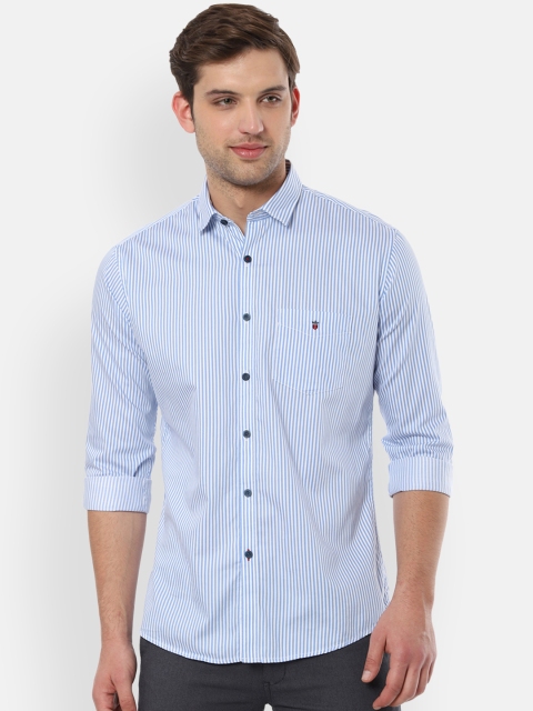 

Louis Philippe Sport Men Blue & White Slim Fit Striped Casual Shirt