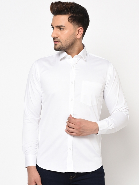 

Spirit Men White Comfort Regular Fit Solid Casual Shirt