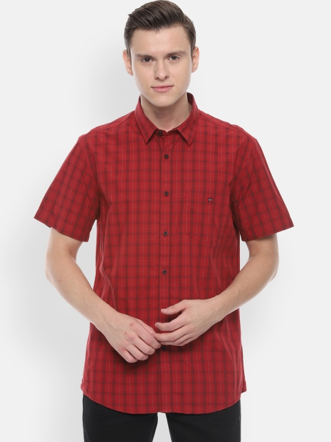 

Louis Philippe Sport Men Red Regular Fit Checked Casual Shirt