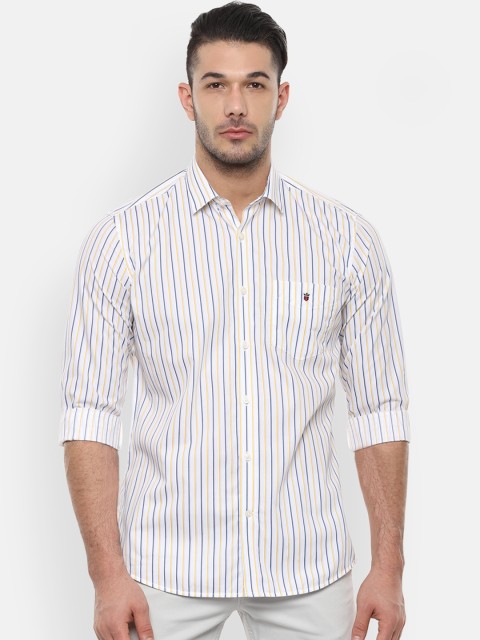 

Louis Philippe Sport Men White Slim Fit Striped Casual Shirt