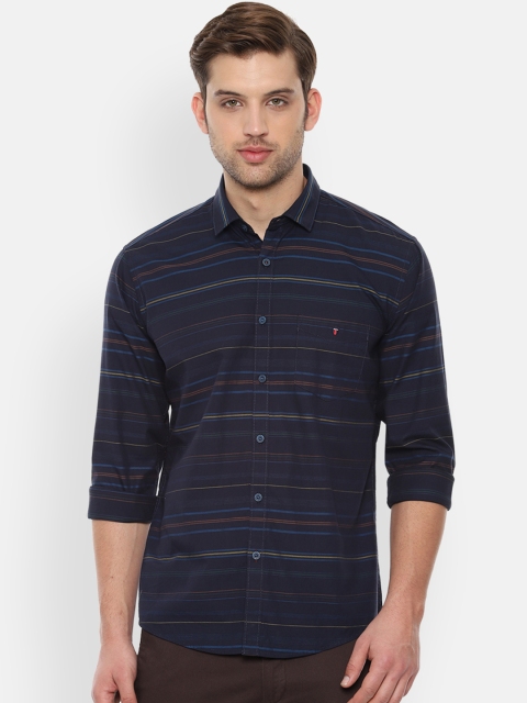 

Louis Philippe Sport Men Navy Blue Slim Fit Striped Casual Shirt