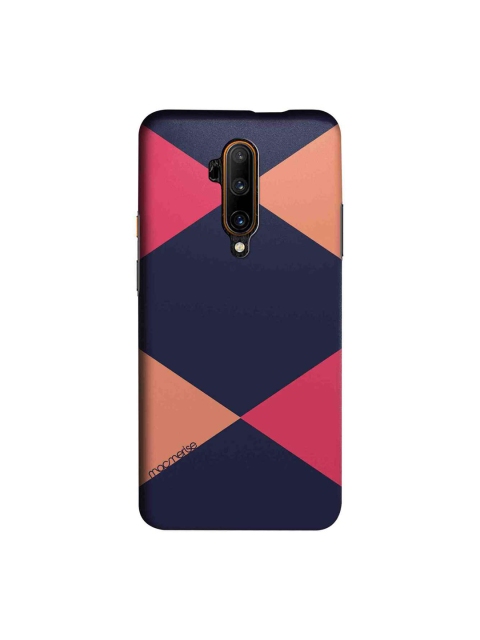

macmerise Blue & Peach-Coloured Criss Cross Blupink Sublime OnePlus 7T Pro Back Case, Multi