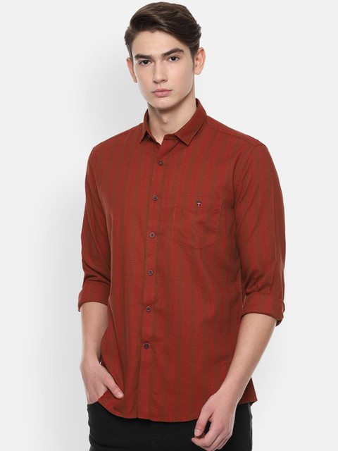 

Louis Philippe Sport Men Brown & Red Slim Fit Printed Casual Shirt