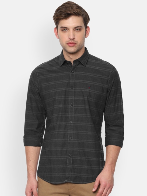 

Louis Philippe Sport Men Grey Slim Fit Striped Casual Shirt
