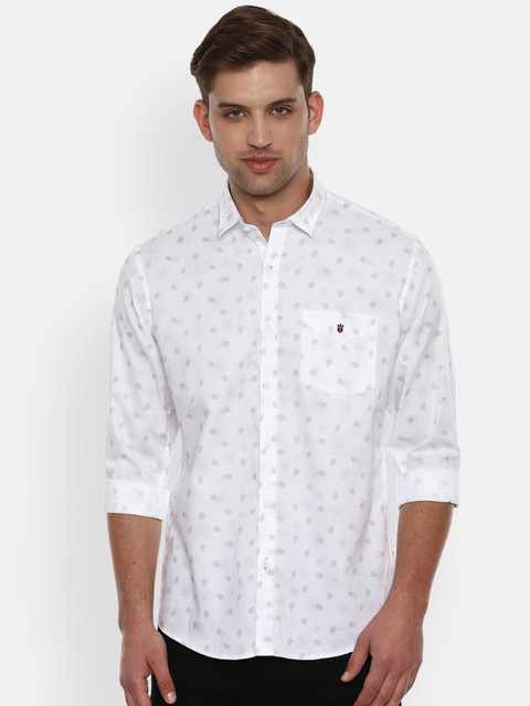 

Louis Philippe Sport Men White Slim Fit Printed Casual Shirt