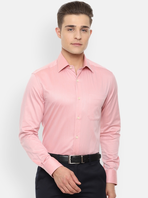 

Louis Philippe Men Pink Classic Slim Fit Solid Formal Shirt