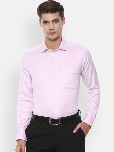 

Louis Philippe Men Pink Regular Fit Self Design Formal Shirt