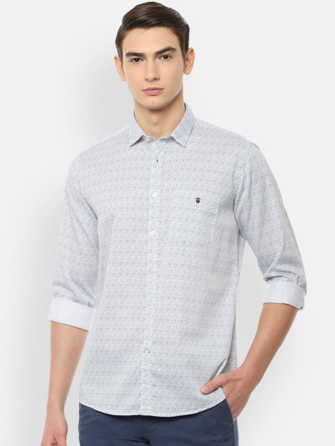 

Louis Philippe Sport Men White Slim Fit Printed Casual Shirt