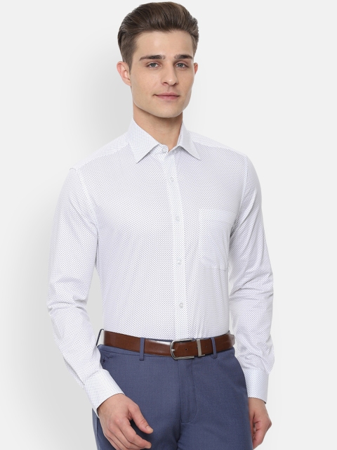 

Louis Philippe Men White Classic Regular Fit Printed Formal Shirt