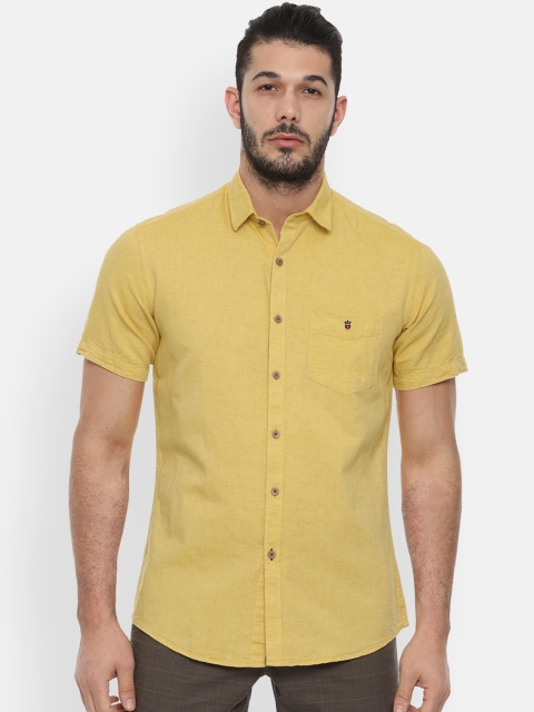 

Louis Philippe Sport Men Mustard Yellow Slim Fit Solid Casual Shirt