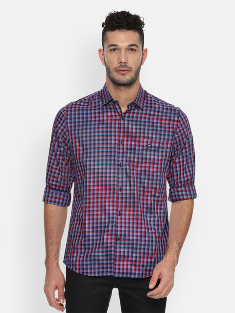

Louis Philippe Sport Men Navy Blue Slim Fit Checked Casual Shirt