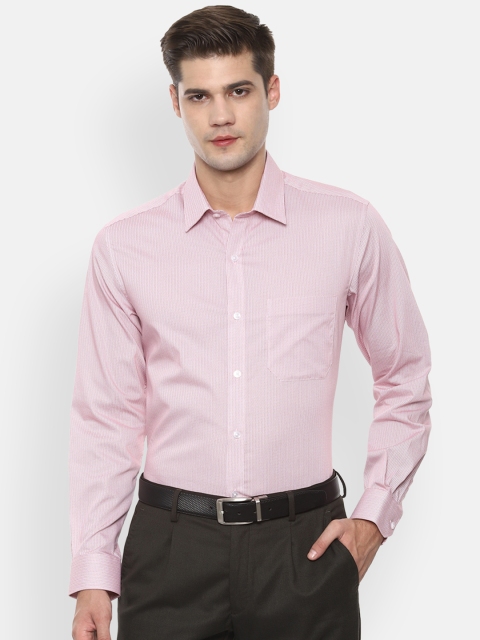 

Louis Philippe Men Pink Classic Slim Fit Printed Formal Shirt