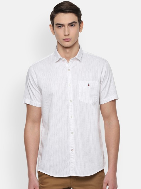 

Louis Philippe Sport Men White & Brown Slim Fit Printed Casual Shirt