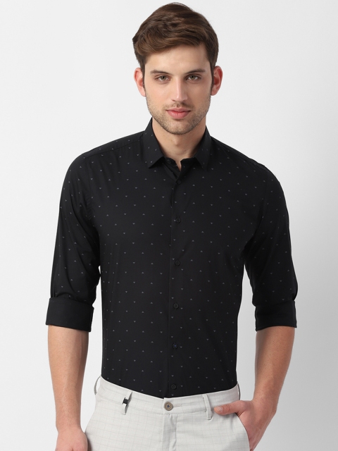 

Louis Philippe Sport Men Black Slim Fit Printed Semiformal Shirt