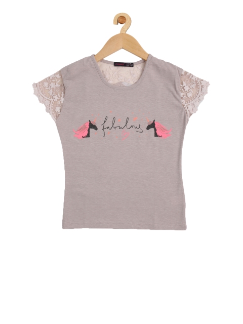 

Ziama Girls Lavender Printed Top
