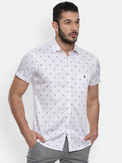 

Louis Philippe Sport Men White Slim Fit Printed Casual Shirt