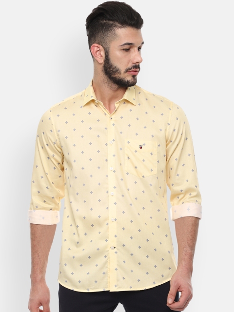 

Louis Philippe Sport Men Yellow Slim Fit Printed Casual Shirt