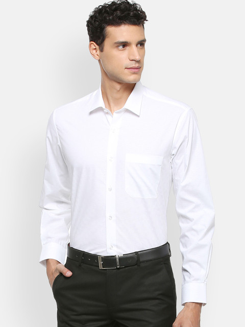 

Louis Philippe Men White Classic Slim Fit Self Design Formal Shirt