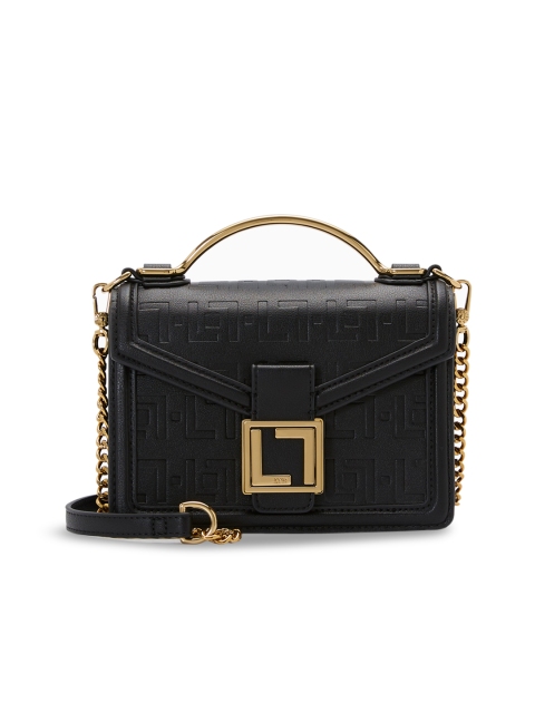 

LYN Black Textured Sling Bag