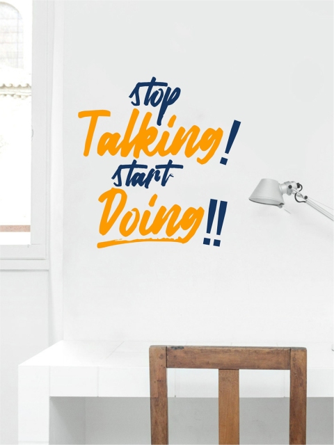 

rawpockets Multicoloured Stop Talking Start Doing Wall Stickers, Multi