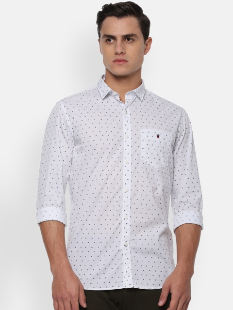 

Louis Philippe Sport Men White Slim Fit Printed Casual Shirt
