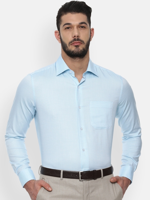 

Louis Philippe Men Blue Classic Regular Fit Self Design Formal Shirt