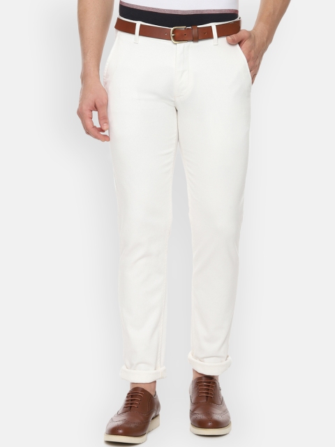 

Louis Philippe Sport Men White Slim Fit Self Design Regular Trousers