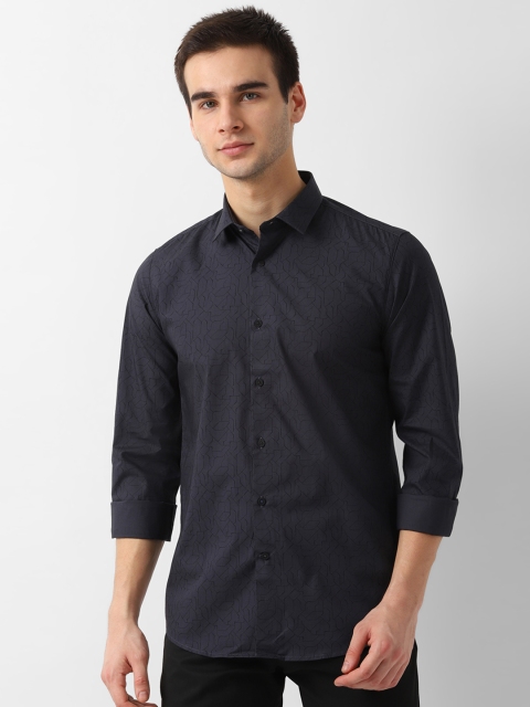 

Louis Philippe Sport Men Charcoal Slim Fit Printed Casual Shirt