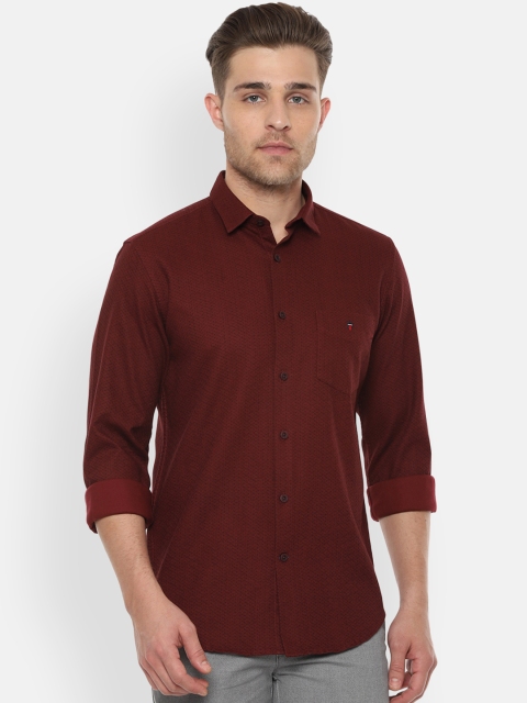 

Louis Philippe Sport Men Maroon & Black Slim Fit Printed Casual Shirt