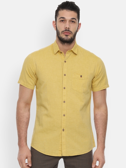 

Louis Philippe Sport Men Yellow Slim Fit Solid Casual Shirt