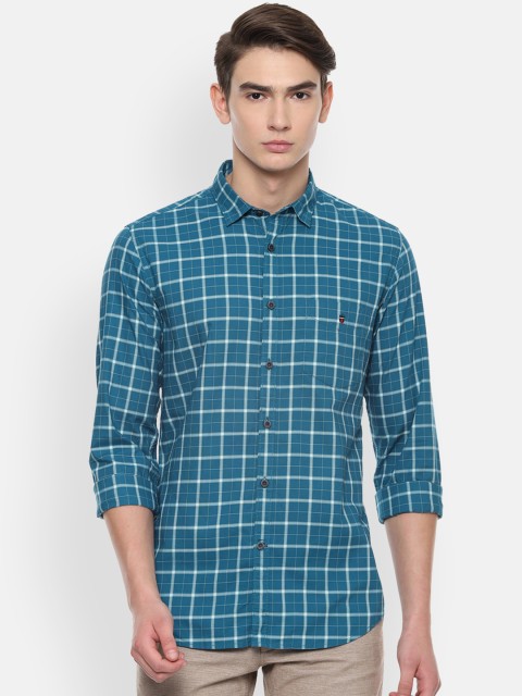 

Louis Philippe Sport Men Blue Slim Fit Checked Casual Shirt