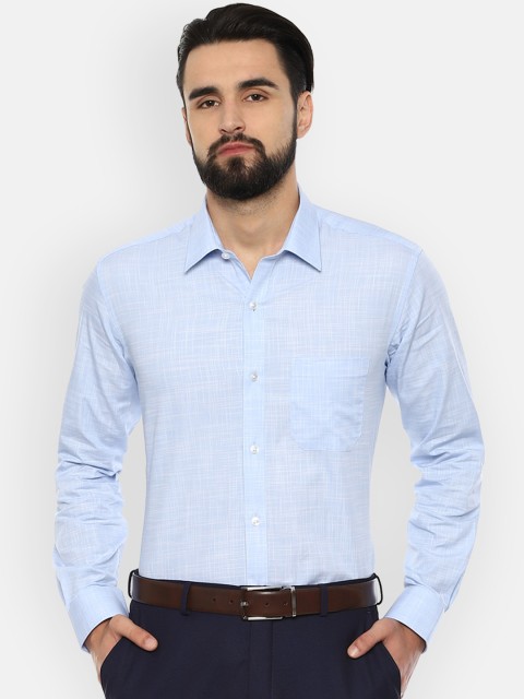 

Louis Philippe Men Blue Classic Slim Fit Self Design Formal Shirt