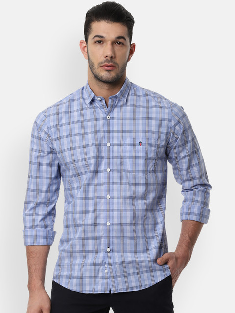 

Louis Philippe Sport Men Blue Slim Fit Checked Casual Shirt
