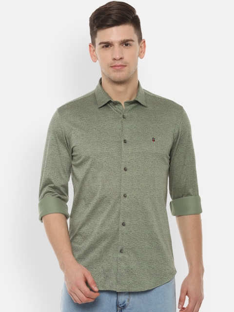 

Louis Philippe Sport Men Green Slim Fit Printed Casual Shirt