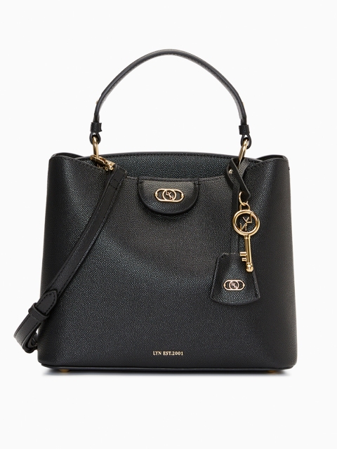 

LYN Black Solid Handheld Bag