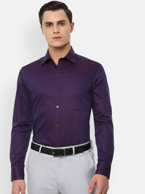 

Louis Philippe Men Purple Classic Regular Fit Checked Formal Shirt