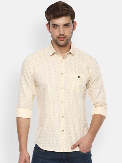 

Louis Philippe Sport Men Yellow Slim Fit Printed Casual Shirt