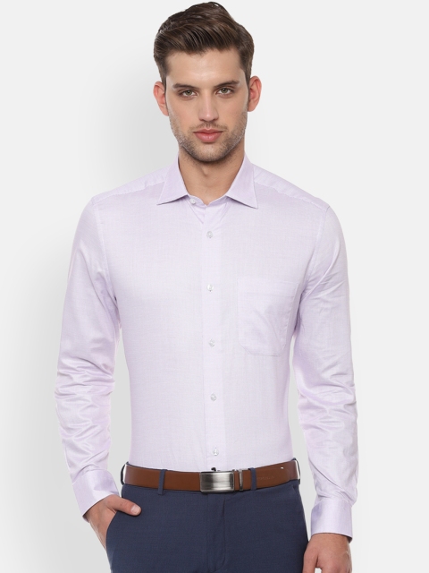 

Louis Philippe Men Purple Regular Fit Self Design Formal Shirt