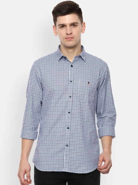 

Louis Philippe Sport Men Blue Slim Fit Checked Casual Shirt