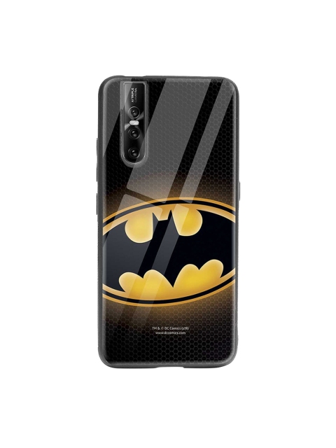 

Bewakoof Black & Yellow Batman Logo Vivo V15 Pro Glass Mobile Cover