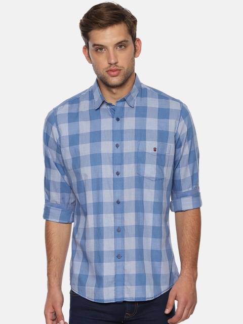 

Louis Philippe Sport Men Blue Slim Fit Checked Casual Shirt