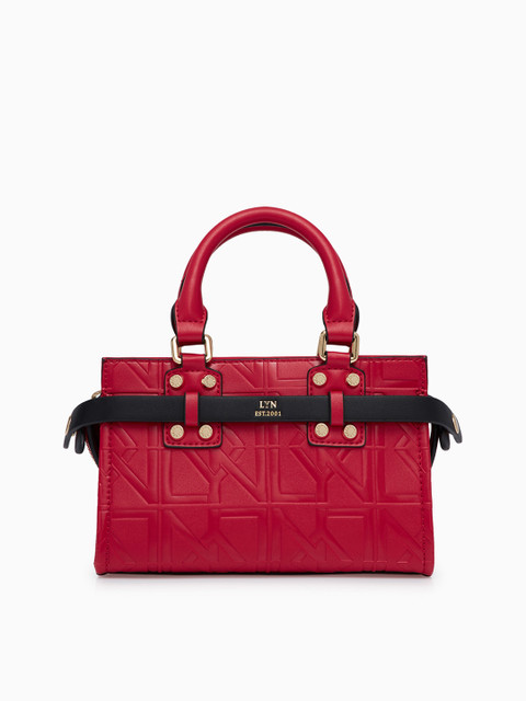 

LYN Red Self Design Handheld Bag