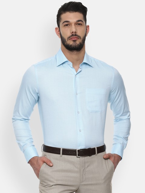 

Louis Philippe Men Blue Classic Regular Fit Self Design Formal Shirt