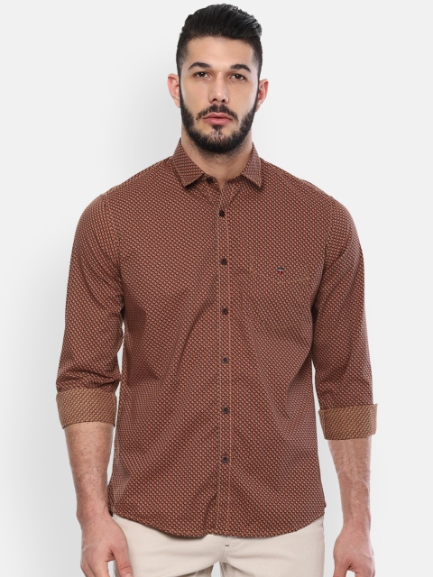 

Louis Philippe Sport Men Brown & Red Slim Fit Printed Casual Shirt