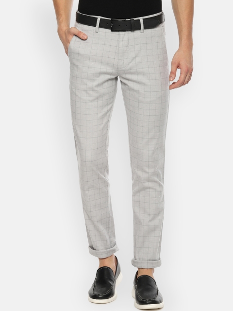 

Louis Philippe Sport Men Grey Slim Fit Checked Regular Trousers