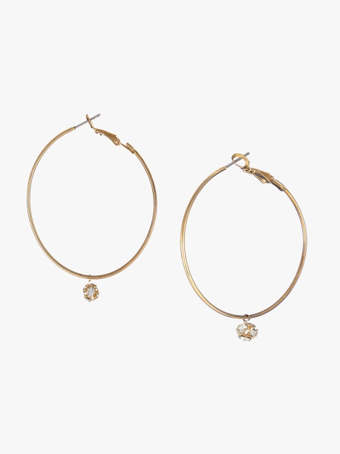 

Adwitiya Collection Gold-Plated Circular Hoop Earrings