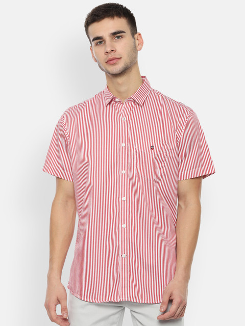 

Louis Philippe Sport Men Red & White Slim Fit Striped Casual Shirt
