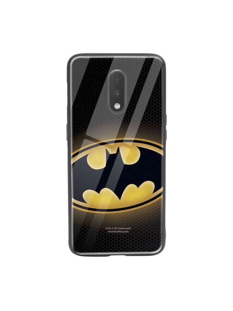 

Bewakoof Black & Yellow Batman Logo OnePlus 7 Glass Mobile Cover